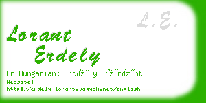 lorant erdely business card